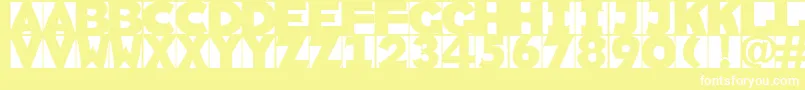 Sketchi-fontti – valkoiset fontit keltaisella taustalla