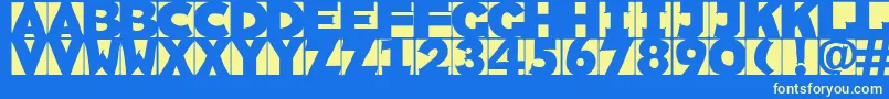 Sketchi Font – Yellow Fonts on Blue Background