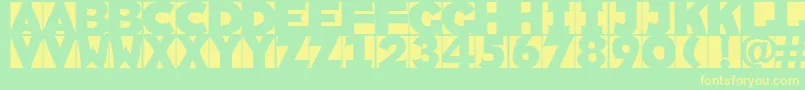 Sketchi-fontti – keltaiset fontit vihreällä taustalla