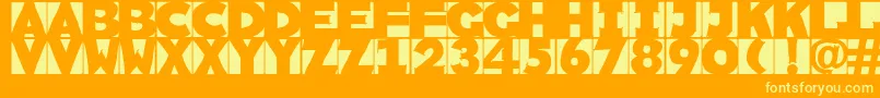 Sketchi Font – Yellow Fonts on Orange Background