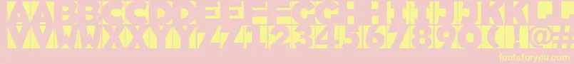 フォントSketchi – 黄色のフォント、ピンクの背景