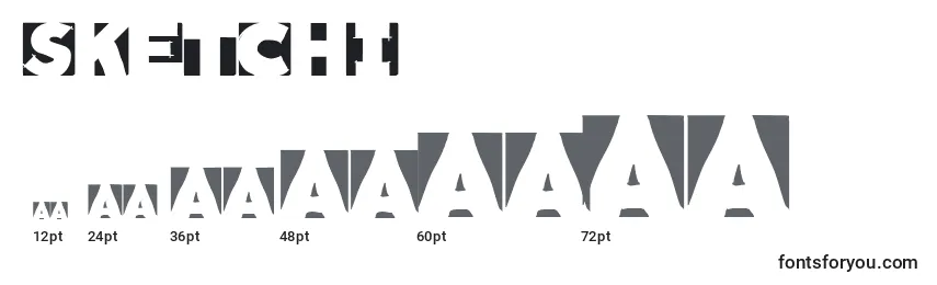 Размеры шрифта Sketchi