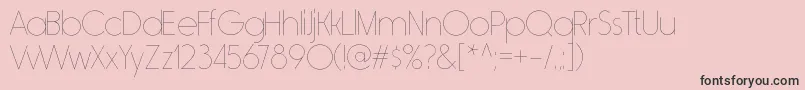 RimouskiulRegular Font – Black Fonts on Pink Background