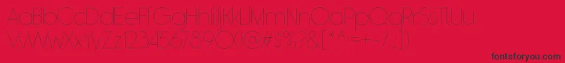 RimouskiulRegular-Schriftart – Schwarze Schriften auf rotem Hintergrund