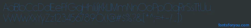 RimouskiulRegular Font – Blue Fonts on Black Background