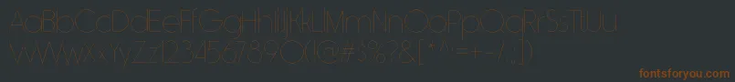 RimouskiulRegular Font – Brown Fonts on Black Background