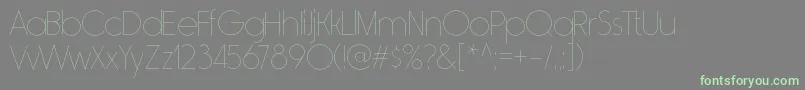 RimouskiulRegular Font – Green Fonts on Gray Background