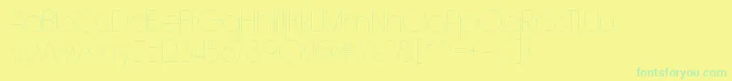 RimouskiulRegular Font – Green Fonts on Yellow Background