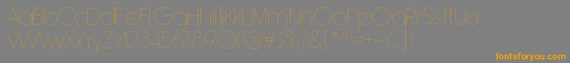 RimouskiulRegular Font – Orange Fonts on Gray Background