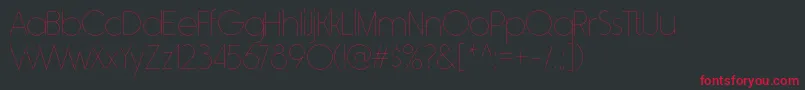 RimouskiulRegular Font – Red Fonts on Black Background