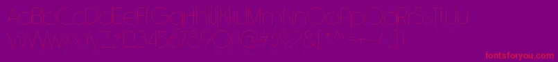 RimouskiulRegular Font – Red Fonts on Purple Background