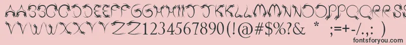 TribalDragon Font – Black Fonts on Pink Background
