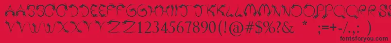 Czcionka TribalDragon – czarne czcionki na czerwonym tle