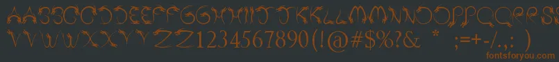 TribalDragon Font – Brown Fonts on Black Background