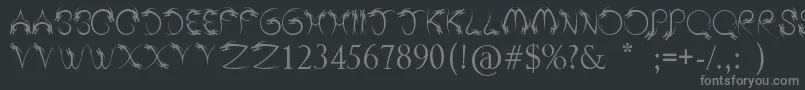 TribalDragon Font – Gray Fonts on Black Background