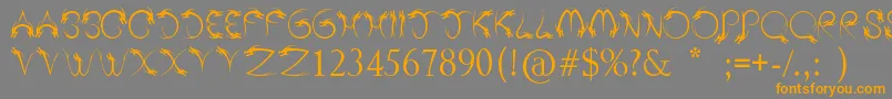 More about TribalDragon Font TribalDragon Font – Orange Fonts on Gray Background