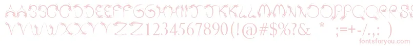 TribalDragon Font – Pink Fonts on White Background