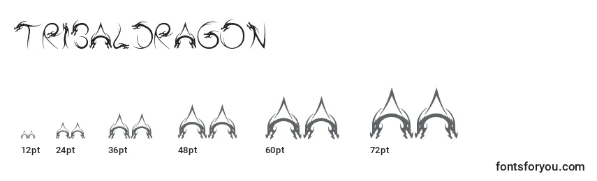 Размеры шрифта TribalDragon