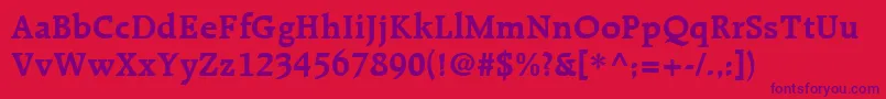 RaleighLtBold Font – Purple Fonts on Red Background