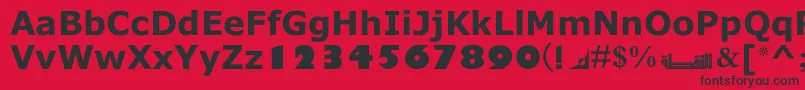 MotkenNoqta Font – Black Fonts on Red Background