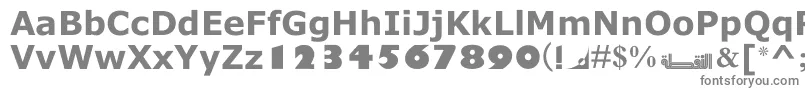 フォントMotkenNoqta – 白い背景に灰色の文字