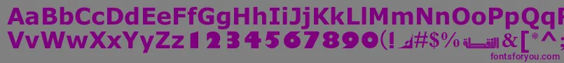 MotkenNoqta Font – Purple Fonts on Gray Background