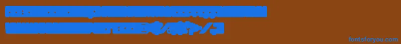 Funkygraphy2フォントについての詳細 フォントFunkygraphy2 – 茶色の背景に青い文字