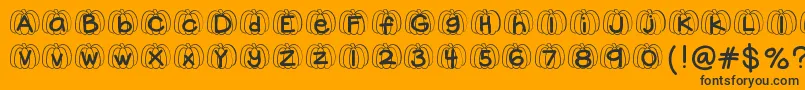 Hellopumpkin Font – Black Fonts on Orange Background