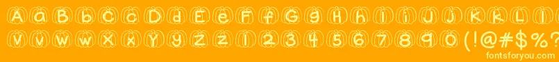 Hellopumpkin Font – Yellow Fonts on Orange Background