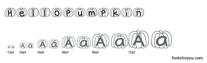 Hellopumpkin Font Sizes