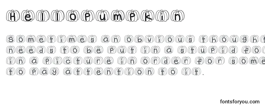 Обзор шрифта Hellopumpkin
