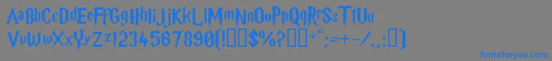 HarryP Font – Blue Fonts on Gray Background