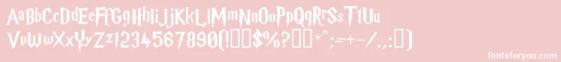 HarryP Font – White Fonts on Pink Background