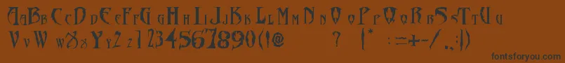 FontDiablosInc Font – Black Fonts on Brown Background