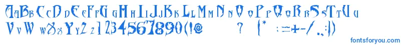 FontDiablosInc Font – Blue Fonts on White Background