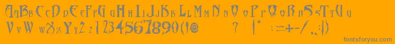 FontDiablosInc Font – Gray Fonts on Orange Background
