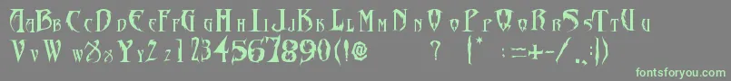 FontDiablosInc Font – Green Fonts on Gray Background