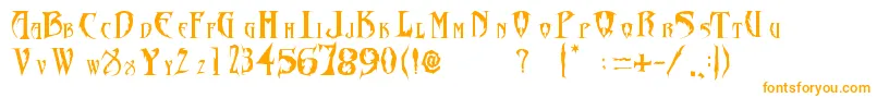 FontDiablosInc Font – Orange Fonts on White Background