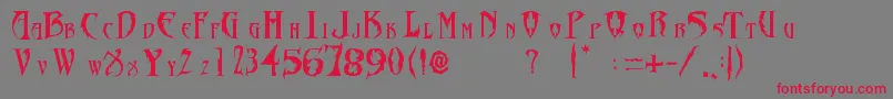 FontDiablosInc Font – Red Fonts on Gray Background