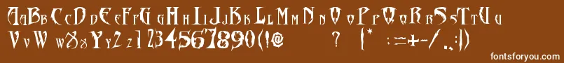 FontDiablosInc Font – White Fonts on Brown Background