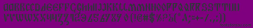 PiperPieCondensed Font – Black Fonts on Purple Background