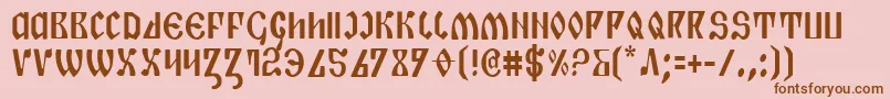 Шрифт PiperPieCondensed – коричневые шрифты на розовом фоне