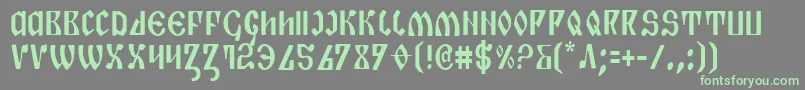 PiperPieCondensed Font – Green Fonts on Gray Background