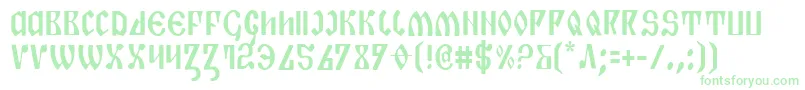 PiperPieCondensed Font – Green Fonts on White Background