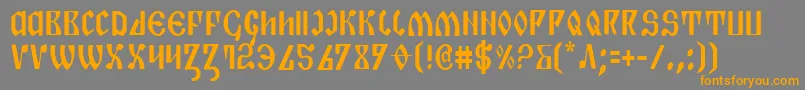 PiperPieCondensed Font – Orange Fonts on Gray Background