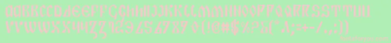 PiperPieCondensed Font – Pink Fonts on Green Background