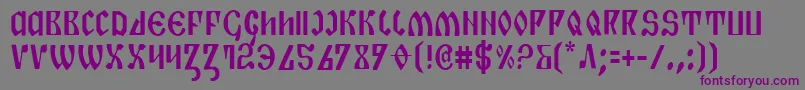 PiperPieCondensed Font – Purple Fonts on Gray Background