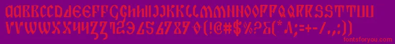 PiperPieCondensed Font – Red Fonts on Purple Background