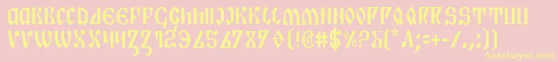 PiperPieCondensed Font – Yellow Fonts on Pink Background