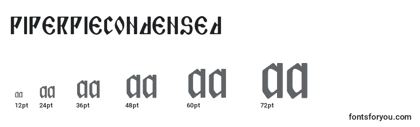 PiperPieCondensed Font Sizes